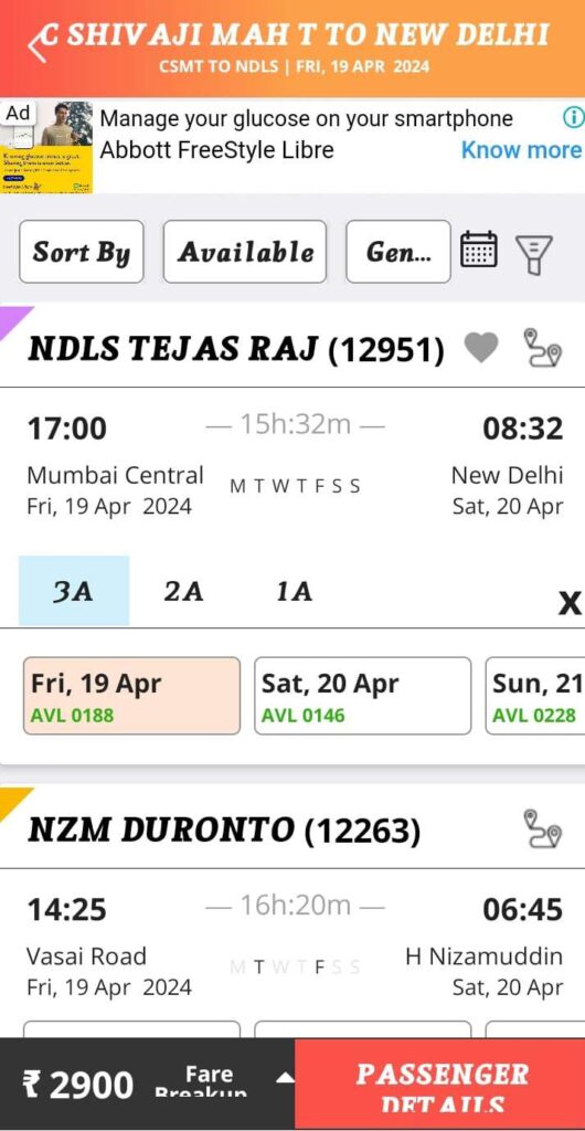 IRCTC TRAIN BOOKING